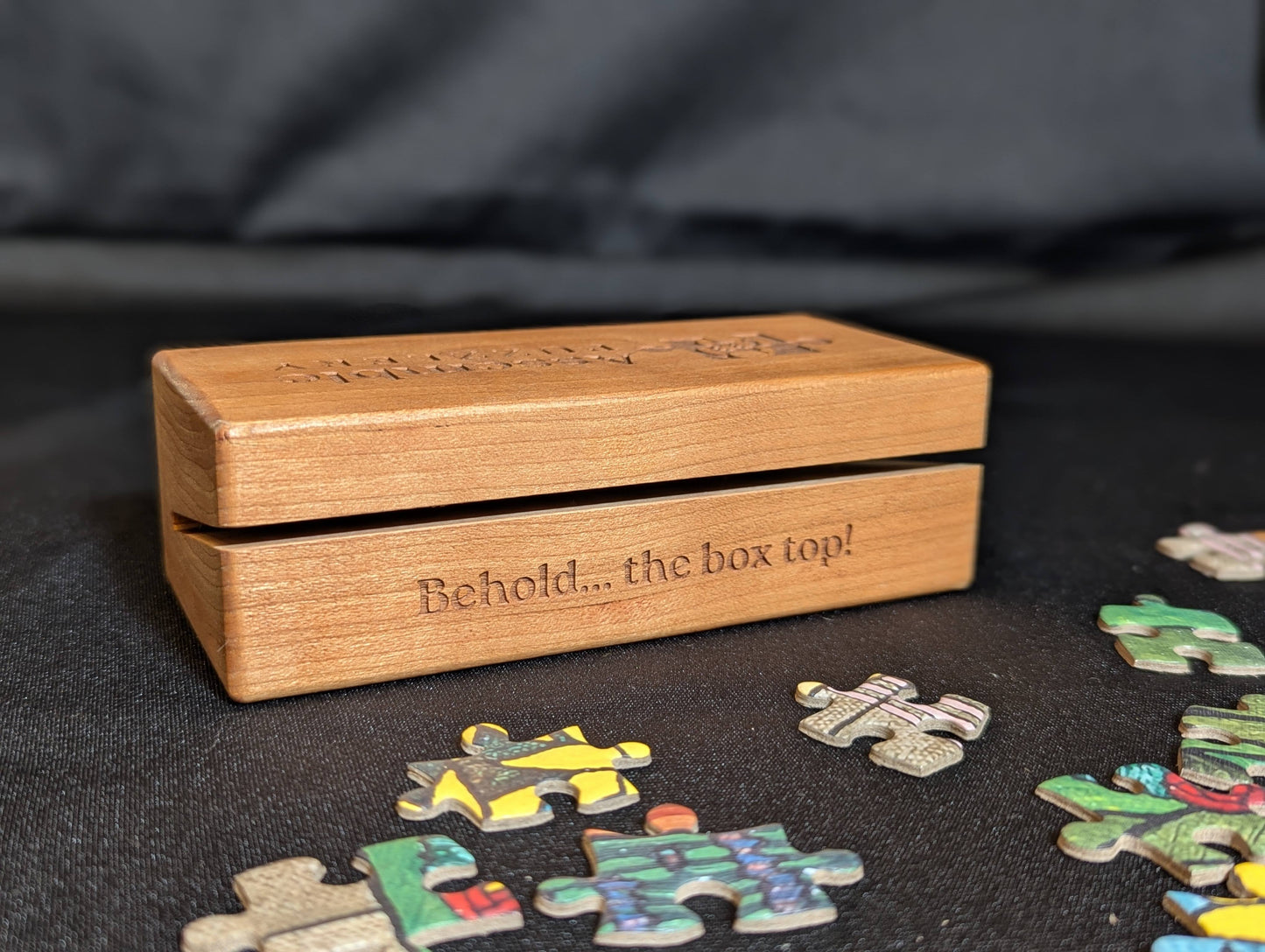 Wooden Puzzle Box Top Holder